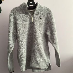 VS Pink quarter zip sherpa sweater